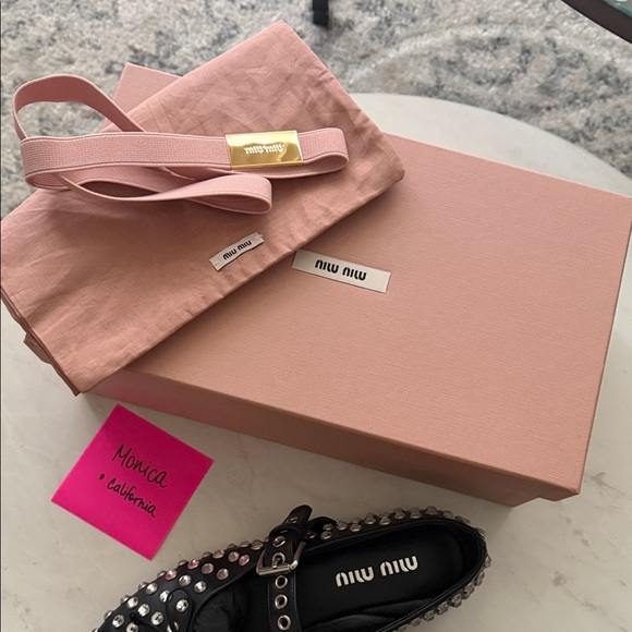 Miu Miu Rhinestone Ballerinas - Picture 11 of 13